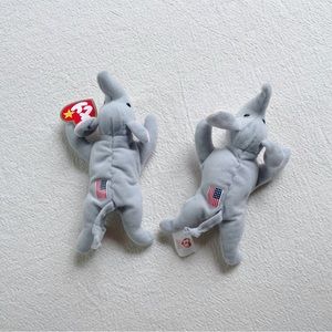 Ty | 2 Righty The Elephant Teeny Beanie Babies Bundle